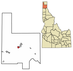 Bonner County Idaho Incorporated and Unincorporated areas Dover Highlighted 1622510